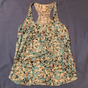 Floral racer back tee. Gently used.